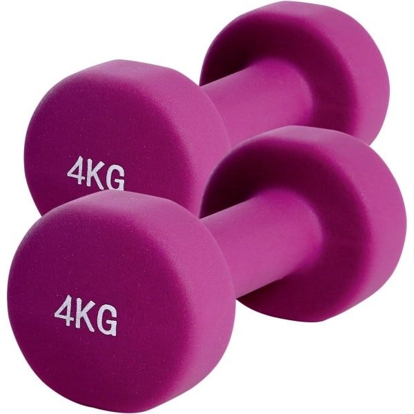 Set van 2 Kleine Handgewichten (Dumbbells) Neopreen voor Krachttraining en Fitness