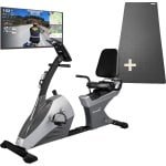 Skandika ligergometer Centaurus - Ligergometer met handcomputer, ballastsysteem van 13 kg, 12 trainingsprogramma's, Bluetooth, belastbaar tot 150 kg | hometrainer, ligfiets absorptietrainer, fitnessbike