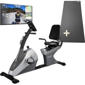 Skandika ligergometer Centaurus - Ligergometer met handcomputer, ballastsysteem van 13 kg, 12 trainingsprogramma's, Bluetooth, belastbaar tot 150 kg | hometrainer, ligfiets absorptietrainer, fitnessbike