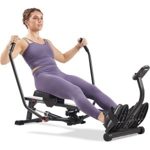 Smart Compact Roeitrainer voor Full-Body Workout - Lage Impact, Extra Lange Rail, 158 kg Gewichtscapaciteit en Verbeterde Bluetooth Connectiviteit