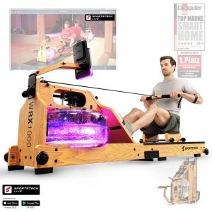 Sportstech WRX1000 Roeitrainer | LED-watertank | Echt hout