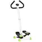 Stepper - Thuis Fitness Stepper - LCD-Display - Antislip Pedalen -Traploper - Aerobic Step - Crossfit - Robuust Frame - Full-body Workout - Voor Krachttraining en Cardio - Groen + Zwart