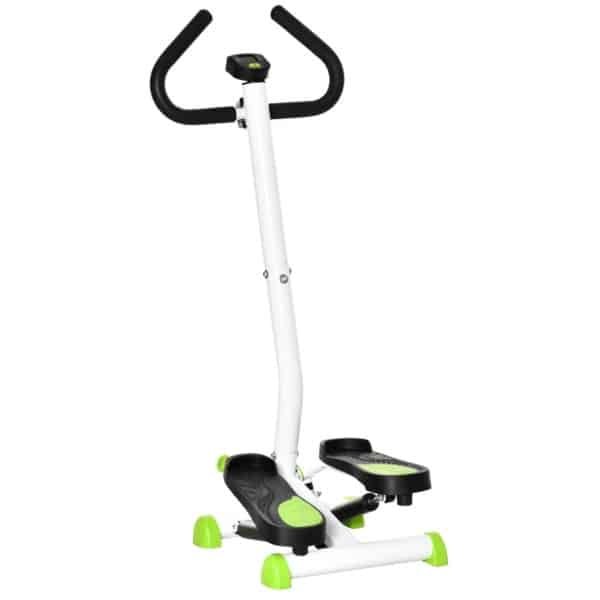 Stepper - Thuis Fitness Stepper - LCD-Display - Antislip Pedalen -Traploper - Aerobic Step - Crossfit - Robuust Frame - Full-body Workout - Voor Krachttraining en Cardio - Groen + Zwart