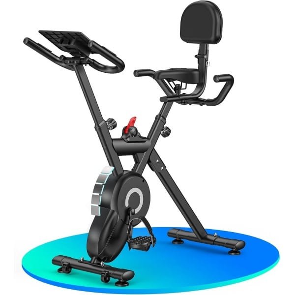 Stille Hometrainer met Magnetische Weerstand voor Thuis - Fitnessfiets met LCD-Display en Tablethouder