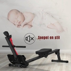 Thuys - Roeitrainers - Hometrainers - Roeimachine - 118 x 30 x 20cm - Rood