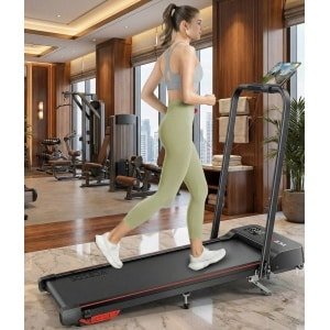 Treadmill 6-in-1 Inklapbare Loopband voor Thuis en Kantoor - Wandelpad met 10% Hellingsopties, LED-Display, Afstandsbediening, App, Tot 135 kg - Designbest
