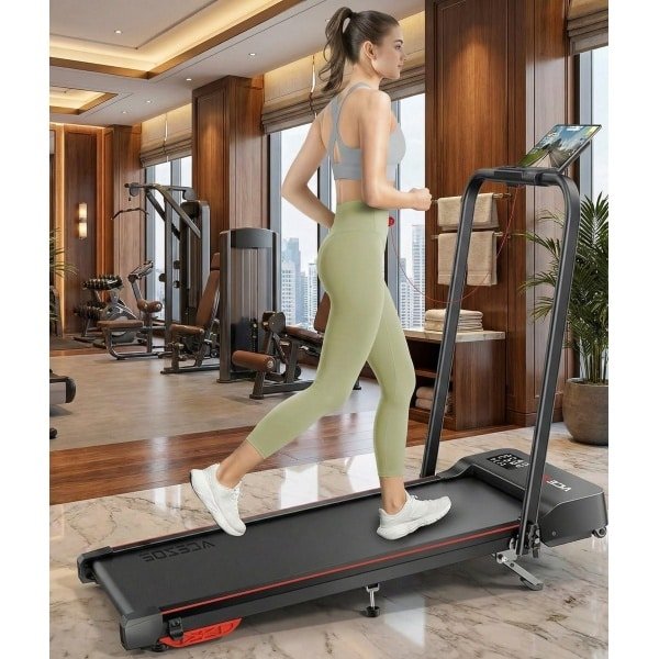 Treadmill 6-in-1 Inklapbare Loopband voor Thuis en Kantoor - Wandelpad met 10% Hellingsopties, LED-Display, Afstandsbediening, App, Tot 135 kg - Designbest