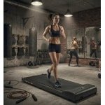 Treadmill Onderbureau & Compact Mini Loopband 1-9 km/u - 2,2 PK Motor, LED Display, FitShow App, Schokabsorberend Loopvlak, Stille Thuistraining - Designbest