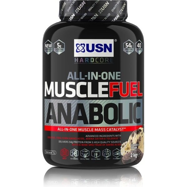 USN Muscle Fuel Anabolic (2000g) Cookies & Cream - Gewichtstoename - Zonder Creatine