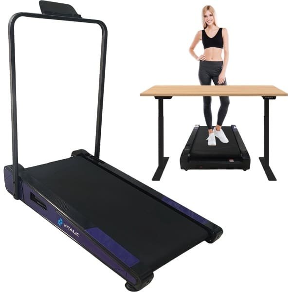 VITALIC Walking Pad Hardloopband (9 procent helling) voor Thuis & Kantoor - Compacte Opvouwbare wandelband voor Onder Bureau - Elektrische treadmill loopband 1-10 km/u