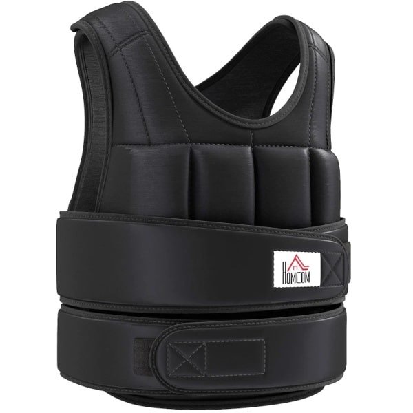 Verstelbaar Gewichtsvest 20KG - Weighted Vest - Gewichtsvesten - Gewichten - 38 Standen - Krachtraining & Crossfit Trainingsvest - Hardlopen - Crossfittvest - Cardio - Calisthenics - Zwart