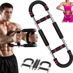 Verstelbare Armtrainer met 3 Weerstanden voor Krachttraining Bovenlichaam