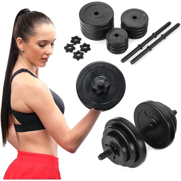 Verstelbare Halterset 20 kg voor Krachttraining Thuis