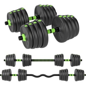 Verstelbare Halterset 30 KG - Dumbels en Barbells Halterstang voor Krachttraining