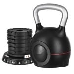 Verstelbare Kettlebell - 7 Gewichtsniveaus - Gewichtsbereik 1,5-10 kg - ABS & Gegoten Aluminium - Antislip Handgreep - Voor Krachttraining & Cross Training