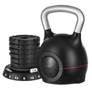Verstelbare Kettlebell - 7 Gewichtsniveaus - Gewichtsbereik 1,5-10 kg - ABS & Gegoten Aluminium - Antislip Handgreep - Voor Krachttraining & Cross Training