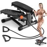 Verstelbare Mini Stepper met Weerstandsbanden - Compacte Cardio & Krachttraining voor Thuis