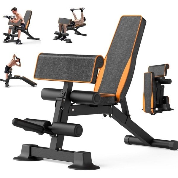 Verstelbare Trainingsbank Opvouwbaar voor Full Body Krachttraining Thuisgym | Helling en Ligging Verstelbaar