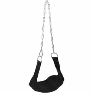 Verzwaarde dipriem met verstelbare ketting voor krachttraining - duurzaam en comfortabel, ideaal voor powerlifting en pull-ups.