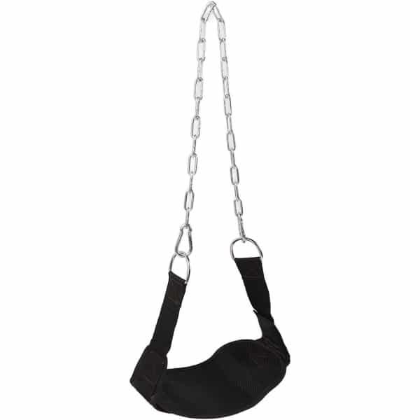 Verzwaarde dipriem met verstelbare ketting voor krachttraining - duurzaam en comfortabel, ideaal voor powerlifting en pull-ups.