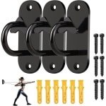 Wandanker voor weerstandsbanden - 3 stuks, muurhouder voor fitness touwen, stevig en duurzaam, wandbevestiging voor krachttraining, fitnessaccessoire.