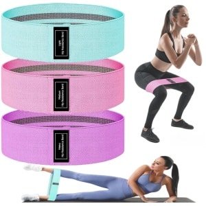 Weerstandsbanden - 3 Stuks - Fitnessband van Stof - 3 Krachtniveaus - Theraband voor Krachttraining - Voor Crossfit, Yoga, Billen en Andere Sporten