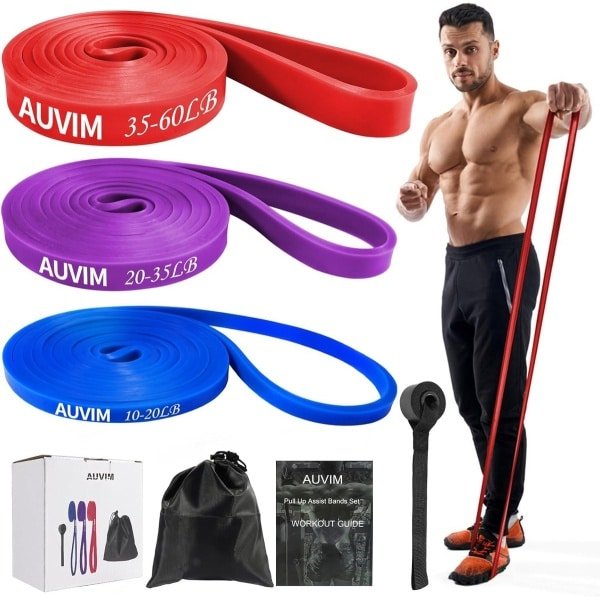 Weerstandsbanden set - 3 niveaus - ideaal voor krachttraining en yoga