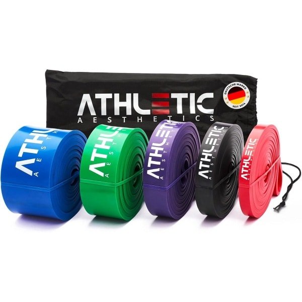 Weerstandsbanden set met tas en handleiding - ideale fitnessbanden voor krachttraining en mobiliteit