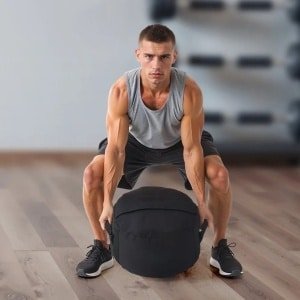 Zandzak Sandbag - Powerbag - Met Handvatten - Ongevuld - Tot 45 kg - Voor Krachttraining en Crosstraining - Thuisgym - Zwart