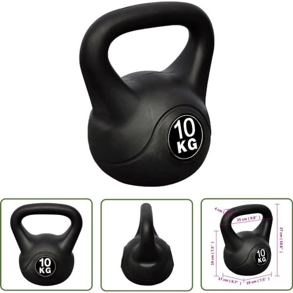 vidaXL Halter - Kettlebell - Kettlebell 10 kg - Krachttraining - Fitnesstools - Homefitness