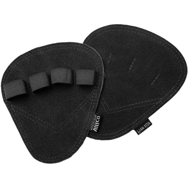 1 Paar Cowhide Grip Pads - Fitness Grip Pads - Handle Pads - Krachttraining - Alternatief voor Gewichtheffen - Cross Lifting - Workout - Palm Guard (Zwart)