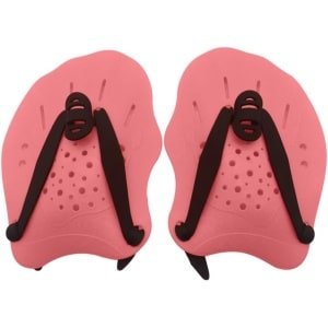 1 paar Kracht zwem Peddels - Verstelbare zwempeddels - Siliconen peddels - Zwemtrainingspeddels - Waterpeddels Krachttraining - Hulpzwembadtrainingsapparatuur Accessoires - Geschikt voor volwassenen - Unisex - 20x13,5 cm - Oranje-roze - 20*13.5cm