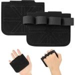 1 paar zwarte grip-pads voor krachttraining en fitness - ideaal voor pull-ups en bodybuilding