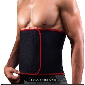 120 cm Neopreen Taille Trainer Riem Vitolog Afslankend Verstelbaar voor Training, Krachttraining, Fitness, Buikspieren, Gym, Ondersteuning voor Lumbale Wervelkolom, Afslankende Taille Trainer voor Mannen en Vrouwen