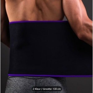 120 cm Neopreen Taille Trainer Riem Vitolog Afslankend Verstelbaar voor Training, Krachttraining, Fitness, Buikspieren, Gym, Ondersteuning voor Lumbale Wervelkolom