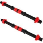 2 Stuks Halterstangen met Schroefdraad en Sluitingen voor Fitness en Krachttraining