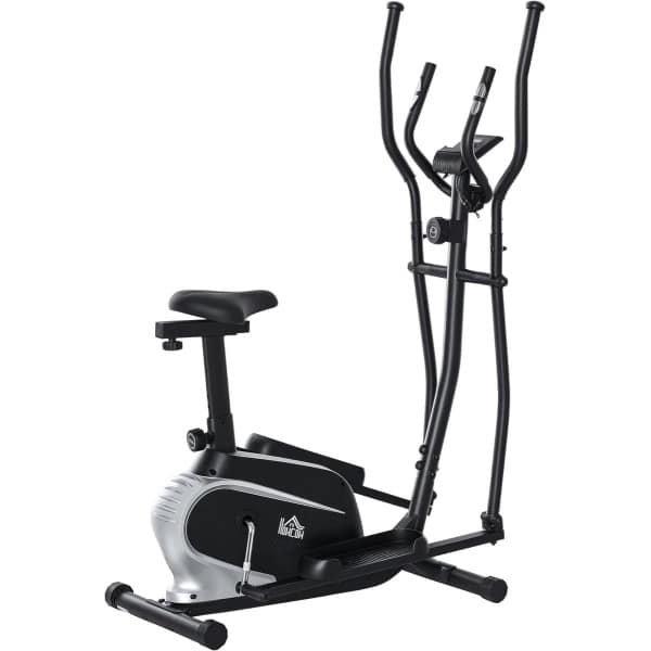 2-in-1 Crosstrainer en Hometrainer met LCD Monitor en 8 Weerstandsniveaus
