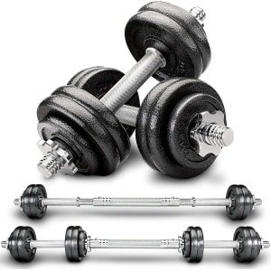 2-in-1 Halterset voor Thuisgym - Verstelbare Sports Equipment voor Krachttraining (15-30 kg)