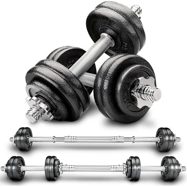 2-in-1 Halterset voor Thuisgym - Verstelbare Sports Equipment voor Krachttraining (15-30 kg)