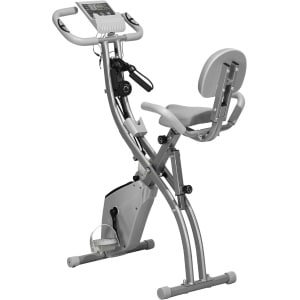 2-in-1 Hometrainer met LCD-display en Inklapbaar Ontwerp - Fietstrainer met 8 Weerstandsniveaus en Spankabels