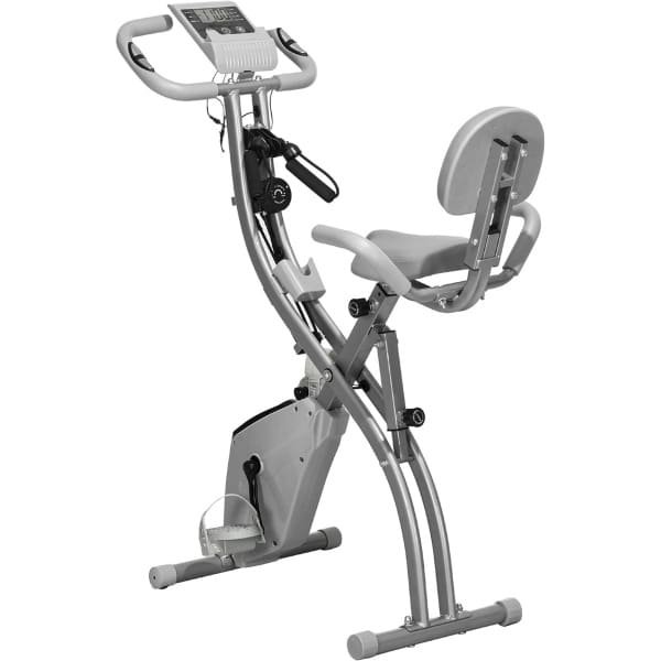 2-in-1 Hometrainer met LCD-display en Inklapbaar Ontwerp - Fietstrainer met 8 Weerstandsniveaus en Spankabels