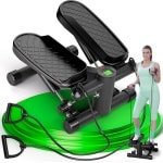 2-in-1 Mini Stepper met Weerstandsbanden voor Cardio en Full Body Training | Fitnessapparaat voor Thuis