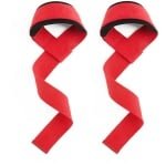 2 sets fitness verhogende banden - polssteunen voor gewichtheffen, deadlifts, krachttraining - trainingsbanden, voor mannen en vrouwen, sportondersteuningsbanden, pull-up/dumbbell anti-slip en slijtvast, rood - stijl 1