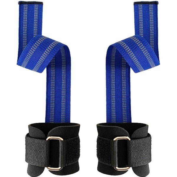 2 sets fitness verhogende banden - polssteunen voor gewichtheffen, deadlifts, krachttraining - trainingsbanden, voor mannen en vrouwen, sportondersteuningsbanden, pull-up/dumbbell anti-slip en slijtvast, blauw - stijl 2