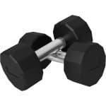 20 kg Halterset voor Krachttraining en Gewichtheffen - Antislip Kort Gewichten Set