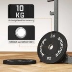 2x10 kg Halterschijven Set - 20 kg - Olympisch Niveau - Ø45 mm - Geluidsarm - Gewichten - 10 kg - Halterset - Haltergewichten - Gewicht Schijven - Halterschijf - Thuisfitness & Krachttraining