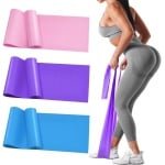 3-delige weerstandsbandenset - weerstandsband - weerstandsbanden - pilates band - Geschikt voor yoga, pilates, stretching en krachttraining - TPE - Roze/Paars/Blauw