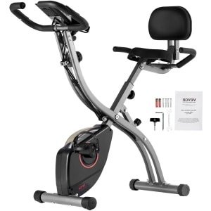 3-in-1 Hometrainer - Opvouwbare Fiets - Fitnessfiets - Binnenfiets - Spinningfiets - Oranje Zwart - Instelbare Magnetische Weerstand - Stabiel Stalen Frame