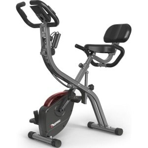 3 in1 Fitnessfiets - Fitness Fiets Hometrainer - Indoor Cycle - Inklapbaar - Opvouwbare Indoorfiets - met 10 Niveaus - 7 Zithoogtes - Magnetische Weerstandsniveaus - Ergometer - 120KG - Cardiotraining - 98 x 53 x 114.8 cm - Zwart