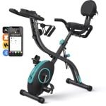 4-in-1 Hometrainer - Inklapbare Fiets met LCD-monitor en Hartslagmeting - Ruimtebesparend voor Thuisfitness